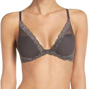 Natori Feathers Underwire Contour Bra Dark Grey